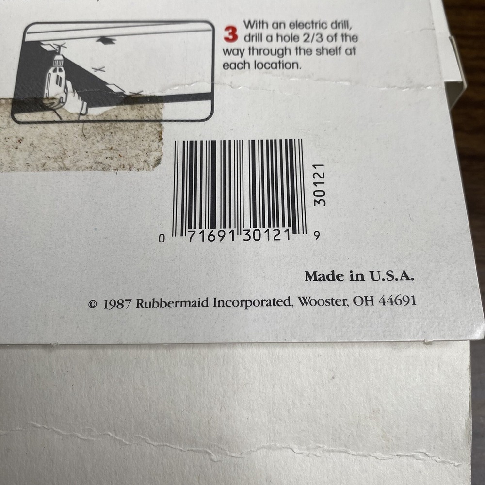 Vintage Rubbermaid Brackets & Hardware For 11 3/4" Utility Drawer No 3012 - Picture 7 of 9